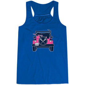 Girls Lacrosse Flowy Racerback Tank Top - Lax Cruiser