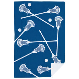 Guys Lacrosse Premium Blanket - Lacrosse Sticks Pattern
