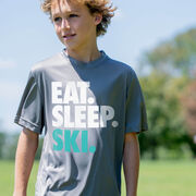 Skiing & Snowboarding Short Sleeve Performance Tee - Eat. Sleep. Ski.