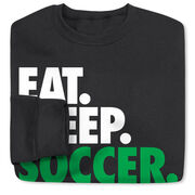 Soccer Crewneck Sweatshirt - Eat Sleep Soccer (Bold Text)