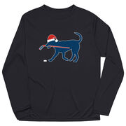 Hockey Long Sleeve Performance Tee - Christmas Dog