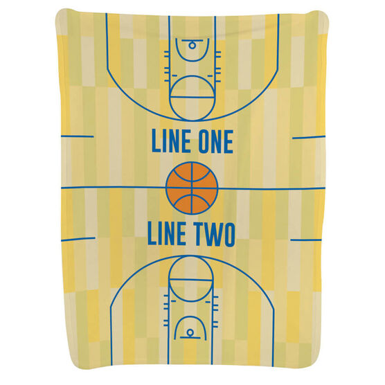 Basketball Baby Blanket Basketball Court Chalktalksports