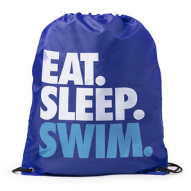 Swimming Drawstring Backpack Eat. Sleep. Swim.
