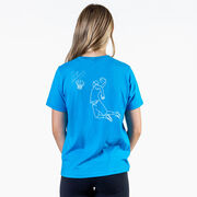 Basketball Short Sleeve T-Shirt - Basketball Player Sketch (Back Design)