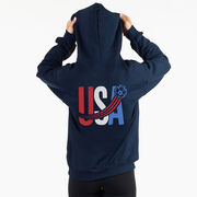 Soccer Hooded Sweatshirt - USA Patriotic (Back Design)