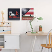 Baseball Canvas Wall Art - USA Baseball - 2 Piece Set