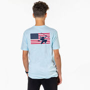 Hockey Short Sleeve T-Shirt - Patriotic Hockey (Back Design)