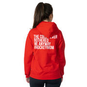 Hockey Hooded Sweatshirt - The Cold Never Bothered Me Anyway #HockeyMom (Back Design)