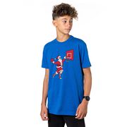 Basketball T-Shirt Short Sleeve - Slam Dunk Santa