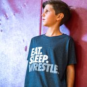 Wrestling T-shirt Short Sleeve Eat. Sleep. Wrestle.