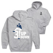 Baseball Hooded Sweatshirt - 3 Up 3 Down (Back Design)