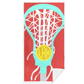 Girls Lacrosse Premium Beach Towel - Lax Time