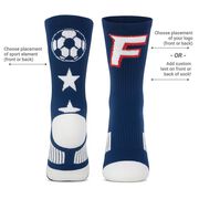 Custom Team Woven Mid-Calf Socks - Soccer