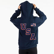 Hockey Hooded Sweatshirt - USA Gold (Back Design)