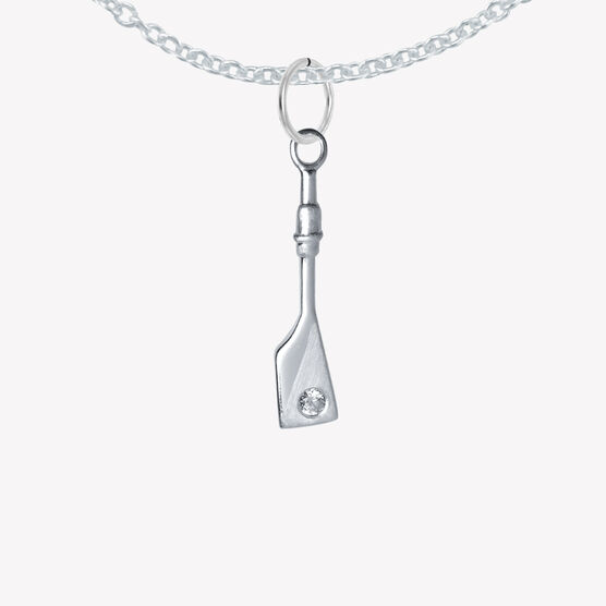 Sterling Silver Single Oar Necklace
