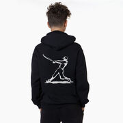 Baseball Hooded Sweatshirt - Baseball Player (Back Design)