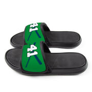Baseball Repwell&reg; Slide Sandals - Crossed Bats with Numbers