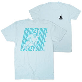 Hockey T-Shirt Short Sleeve - Hockey Girl Repeat (Back Design)