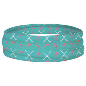 Field Hockey Multifunctional Headwear - Flamingos and Crossed Sticks RokBAND