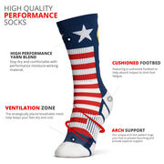 Softball Woven Mid-Calf Socks - USA