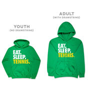 Tennis Hooded Sweatshirt - Eat. Sleep. Tennis.