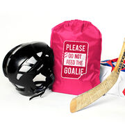 Hockey Drawstring Backpack - Don't Feed The Goalie