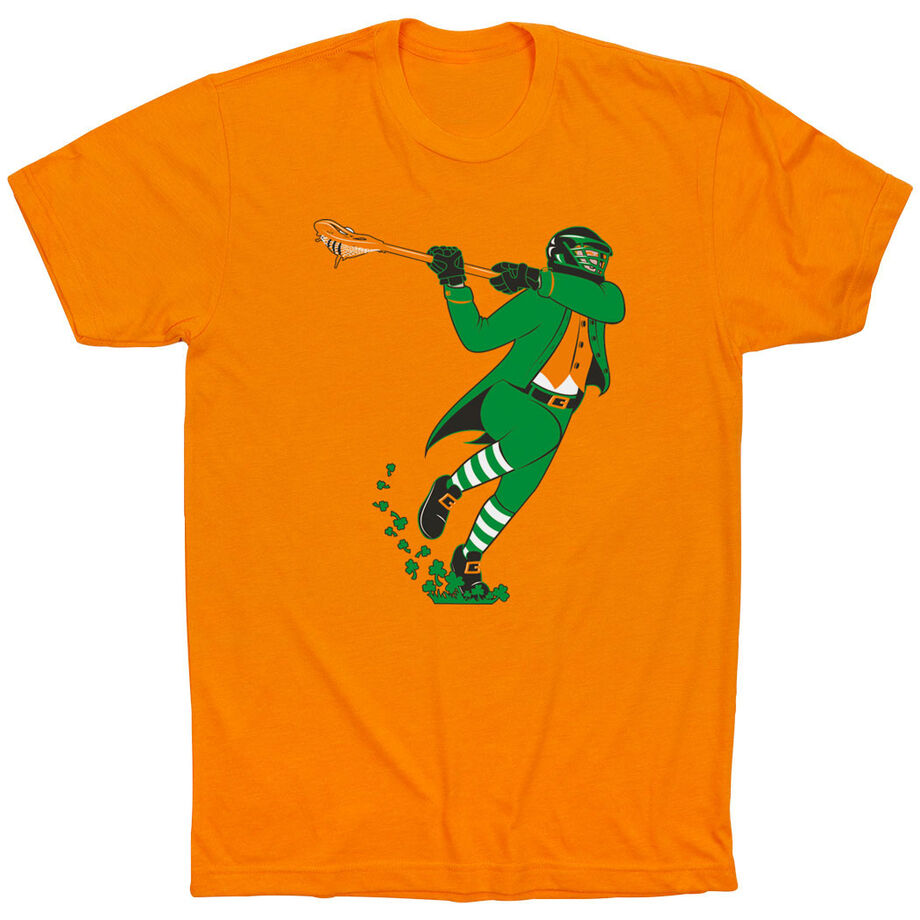 Guys Lacrosse Short Sleeve T-Shirt - Lacrosse Leprechaun