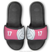 Volleyball Repwell&reg; Sandal Straps - Ball and Number Reflected