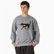 Guys Lacrosse Crewneck Sweatshirt - Max The LAX Dog