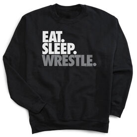 Wrestling Crewneck Sweatshirt - Eat Sleep Wrestle (Stack)