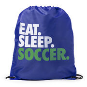 Soccer Drawstring Backpack Eat. Sleep. Soccer.