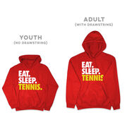 Tennis Hooded Sweatshirt - Eat. Sleep. Tennis.