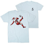 Soccer Short Sleeve T-Shirt - Soccer Santa (Back Design)
