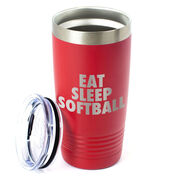 Softball 20 oz. Double Insulated Tumbler - Eat Sleep Softball