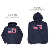 Hockey Hooded Sweatshirt - Patriotic Hockey