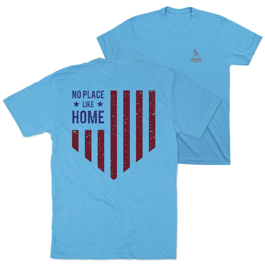 Softball Short Sleeve T-Shirt - No Place Like Home (Back Design)