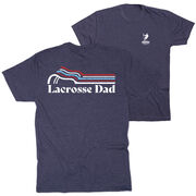 Guys Lacrosse Short Sleeve T-Shirt - Lacrosse Dad Sticks (Back Design)