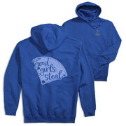 Softball Hooded Sweatshirt - Good Girls Steal (Back Design)