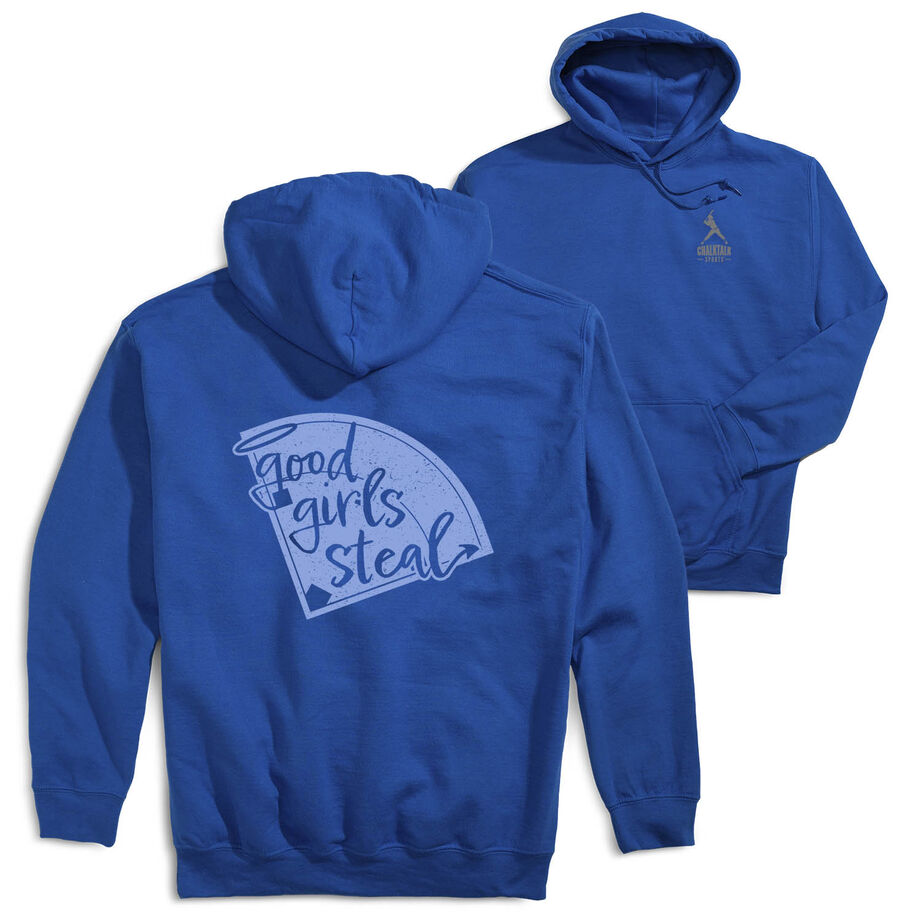 Softball Hooded Sweatshirt - Good Girls Steal (Back Design)