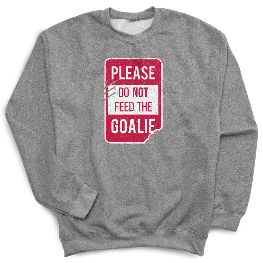 Hockey Crewneck Sweatshirt -  Ain't Afraid of No Post - Personalization Image