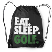 Golf Drawstring Backpack Eat. Sleep. Golf.