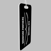 Hockey Bag/Luggage Tag - Personalized Text with Crossed Sticks