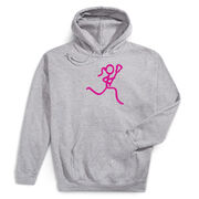 Girls Lacrosse Hooded Sweatshirt - Neon Lax Girl