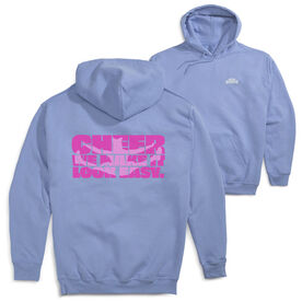 Cheerleading Hooded Sweatshirt - We Make It Look Easy (Back Design) [Youth Medium/Carolina] - SS