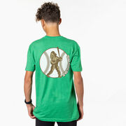 Baseball Short Sleeve T-Shirt - Baseball Bigfoot (Back Design)