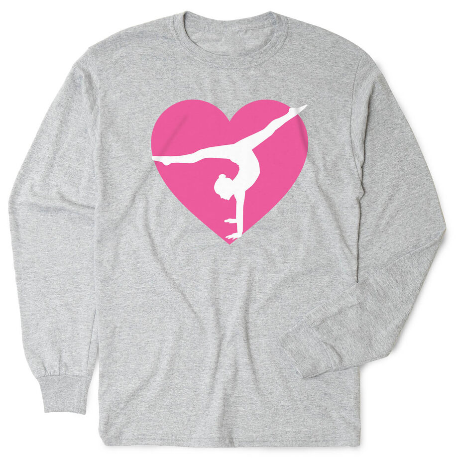 Gymnastics Tshirt Long Sleeve - Gymnast Heart