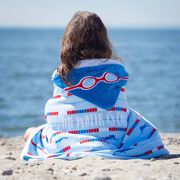 Swimming Hooded Towel - Lanes
