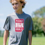 Hockey Short Sleeve Performance Tee - Don't Feed The Goalie