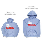 Baseball Hooded Sweatshirt - Eat. Sleep. Baseball.