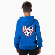 Soccer Hooded Sweatshirt - Soccer USA (Back Design)